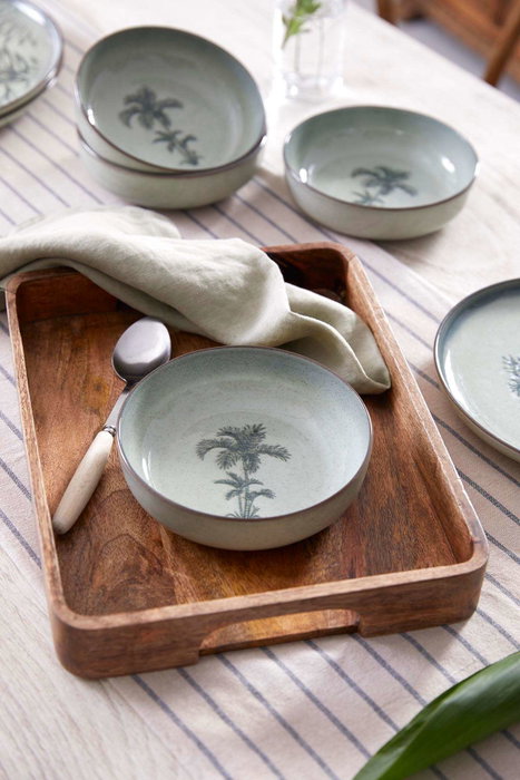 Hermia Set de 4 Tazones de Porcelana Verde 15 cm Hermia Set de 4 Tazones de Porcelana Verde 15 cm